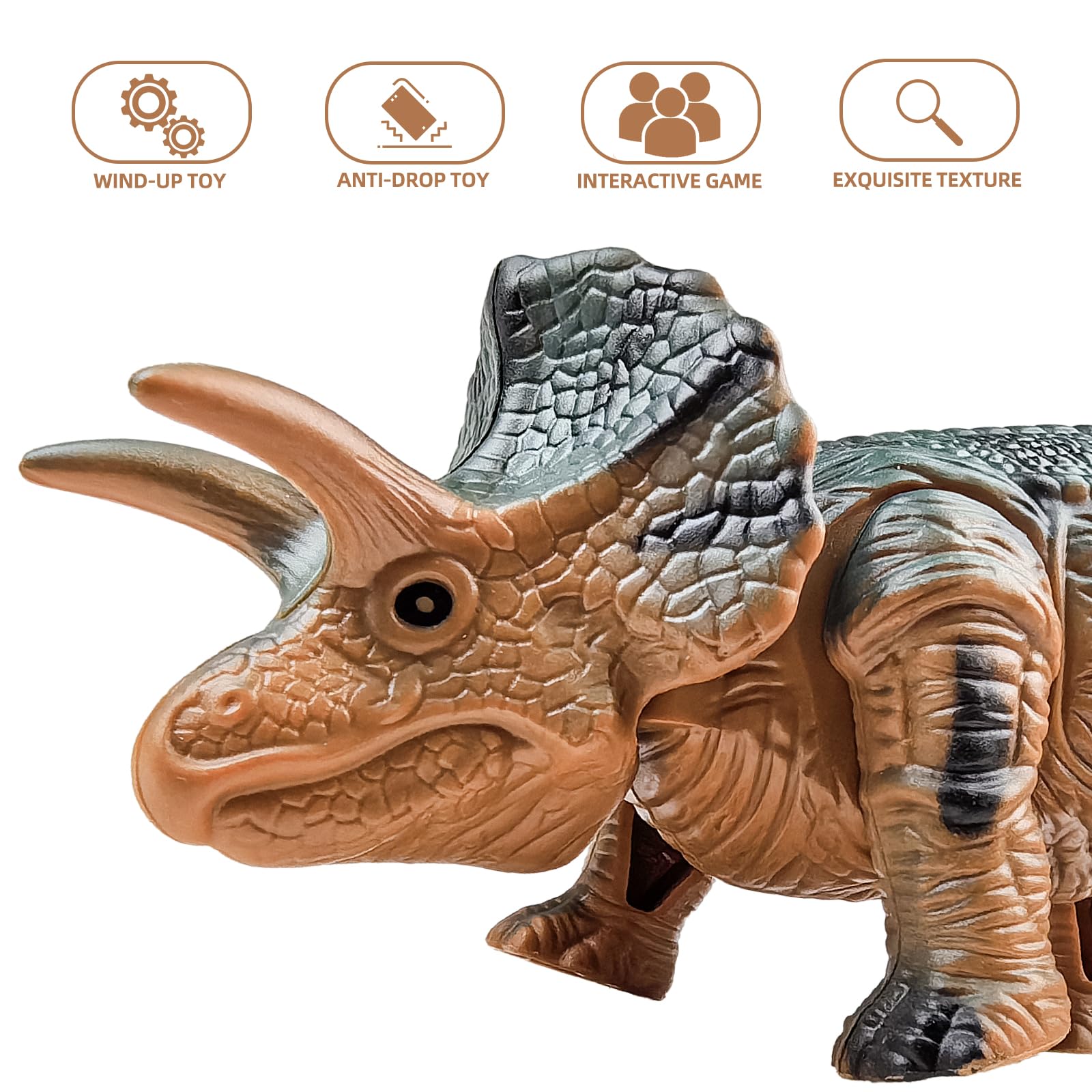 Amazon.com: SAURAWAN Novelty Triceratops Wind Up Toys for Toddlers